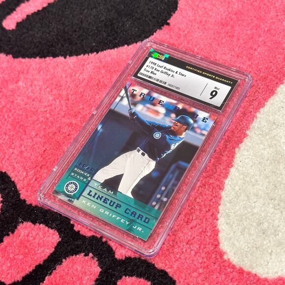 Ken Griffey Jr. – 1998 Leaf Rookies & Stars Team Lineup #170 – CSG 9 - Picture 3 of 6